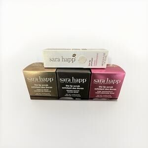 Sara Happ NIB- 3 lip scrubs And The Lip Plumper